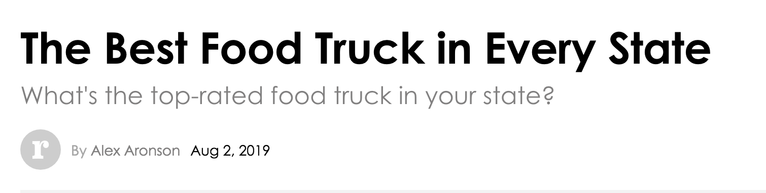 The Best Food Truck in Every State by Redbook Magazine